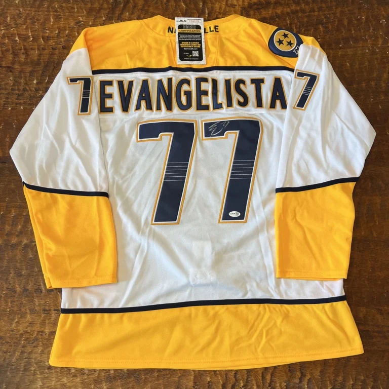 Luke Evangelista Signed Nashville Predators Jersey JSA Coa Autographed