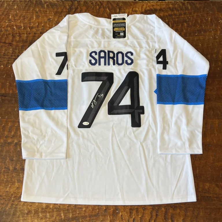 Juuse Saros Signed Finland Jersey JSA Coa Autographed Predators