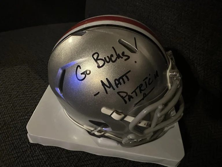Matt Patricia Signed Ohio State Buckeyes Mini Helmet Autographed