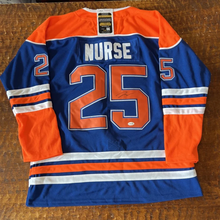 Darnell Nurse Signed Edmonton Oilers Jersey JSA Coa Autographed Hockey