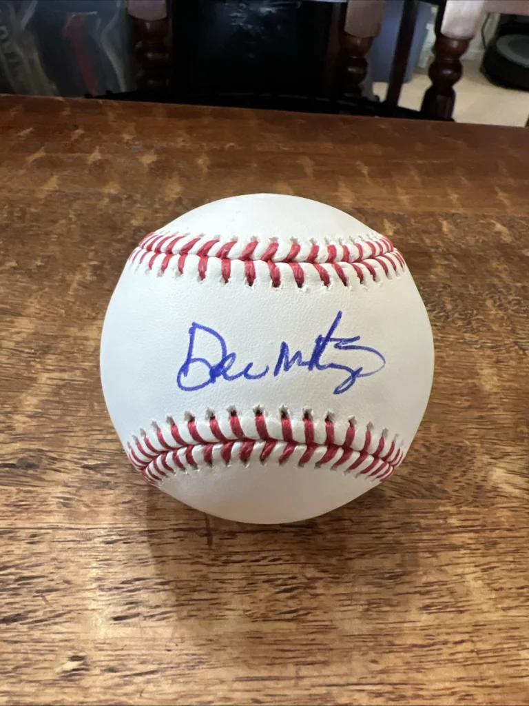 Don Mattingly Signed Major League Baseball JSA Coa Phillies Autographed Yankees