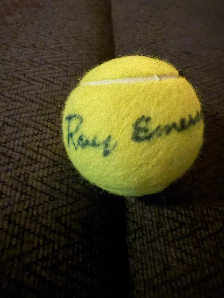 Roy Emerson Signed Tennis Ball Autographed JSA Authentication COA Missing Cert