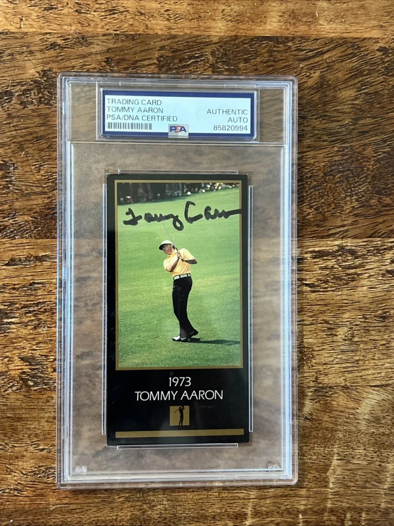 Tommy Aaron IP Signed Grand Slam RC Card PSA DNA Coa Slab PGA Autographed