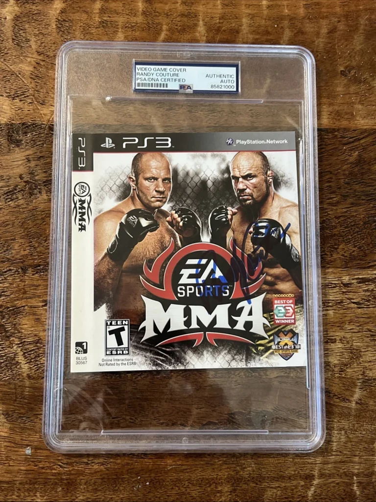 Randy Couture Signed MMA PlayStation 3 Video Game PSA/DNA Slab Autographed UFC