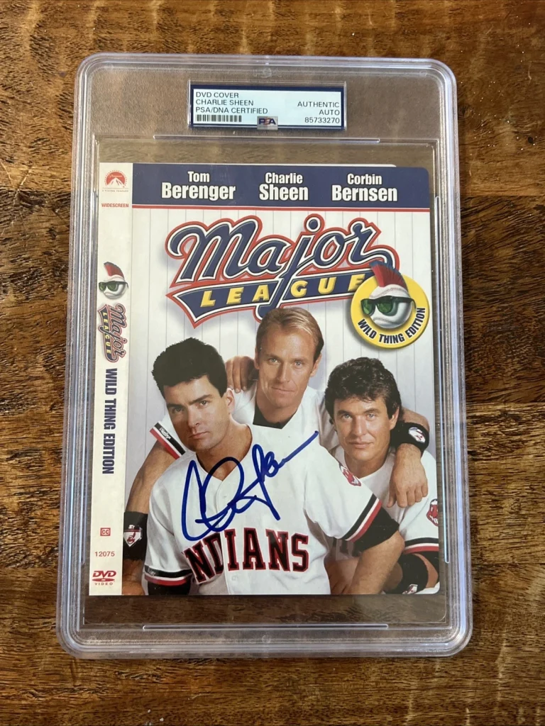 Charlie Sheen Signed Major League DVD PSA/DNA Slab Autographed Wild Thing