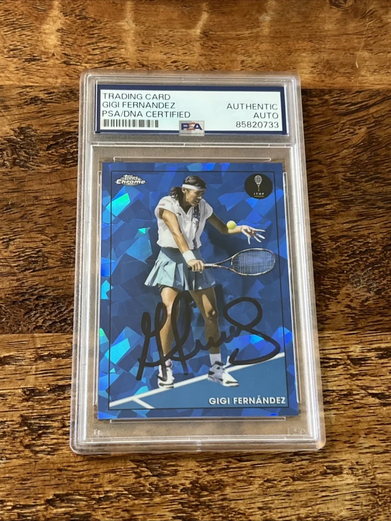 Gigi Fernandez IP Signed Topps Chrome Card Psa Dna Coa Slab Autographed Tennis