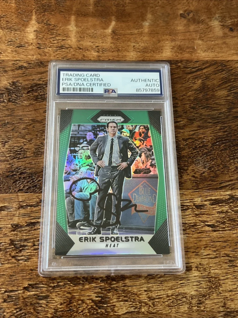 Erik Spoelstra IP Signed Prizm Card Psa Dna Coa Slab Autographed Heat