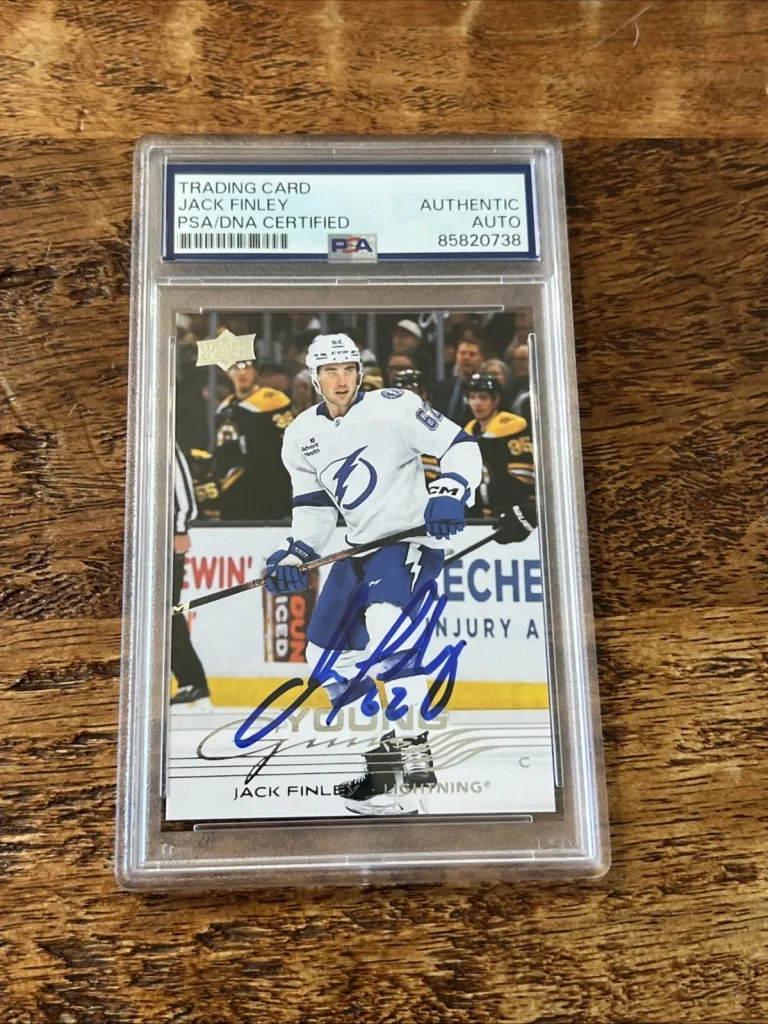 Jack Finley IP Signed UD Young Guns Card Psa Dna Coa Slab Lightning Autographed