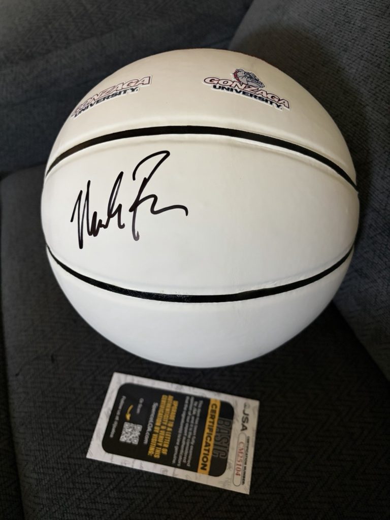 Coach Mark Few Signed NCAA Basketball JSA COA Authentication Gonzaga 2026 HOF