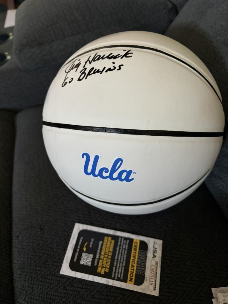 Coach Jim Harrick Signed NCAA Basketball JSA COA Authentication UCLA