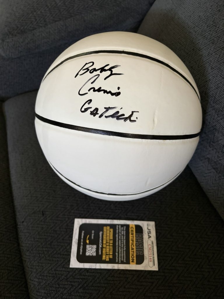Bobby Cremins Signed Basketball 29.5 JSA Authentication COA Georgia Tech Coach