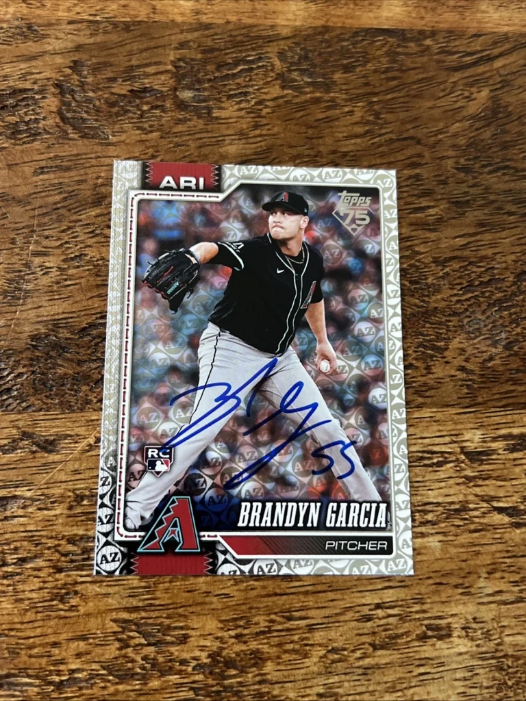 Brandyn Garcia IP Signed 2026 Topps RC Card Diamondbacks Autographed