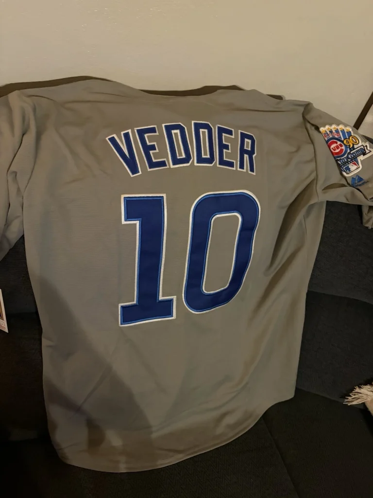 Eddie Vedder Chicago Cubs Jersey Stitched Size XL