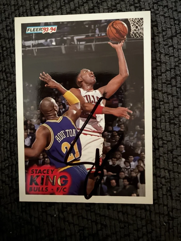 Signed NBA Basketball Trading Card Stacey King Chicago Bulls GTP The Last Dance