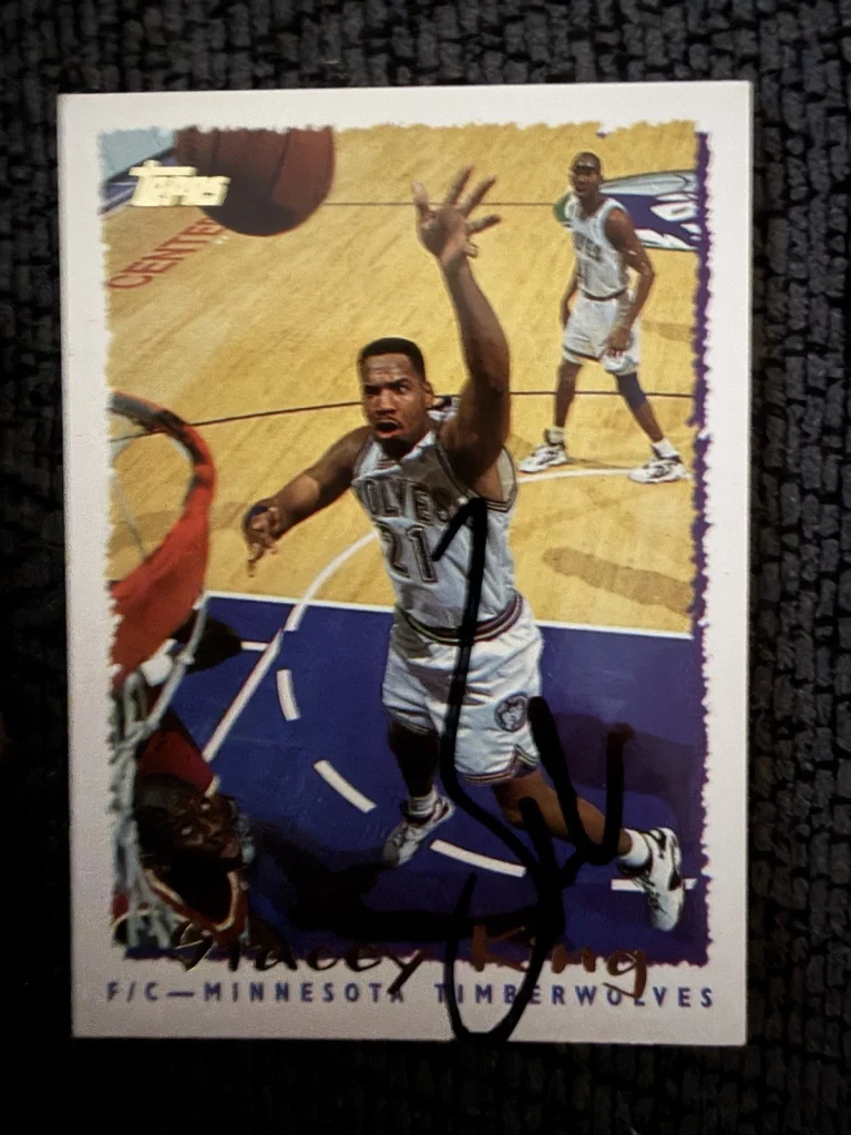 Signed NBA Basketball Trading Card Stacey King Chicago Bulls GTP The Last Dance