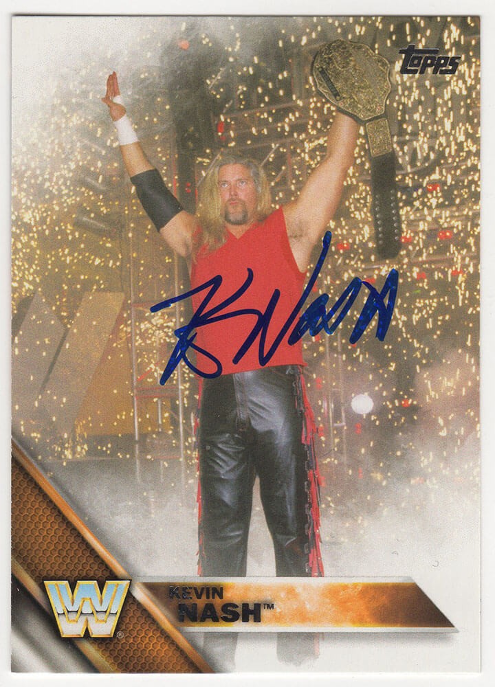 Kevin Nash Signed 2016 Topps WWE Wrestling Card #72 - (SCHWARTZ COA)
