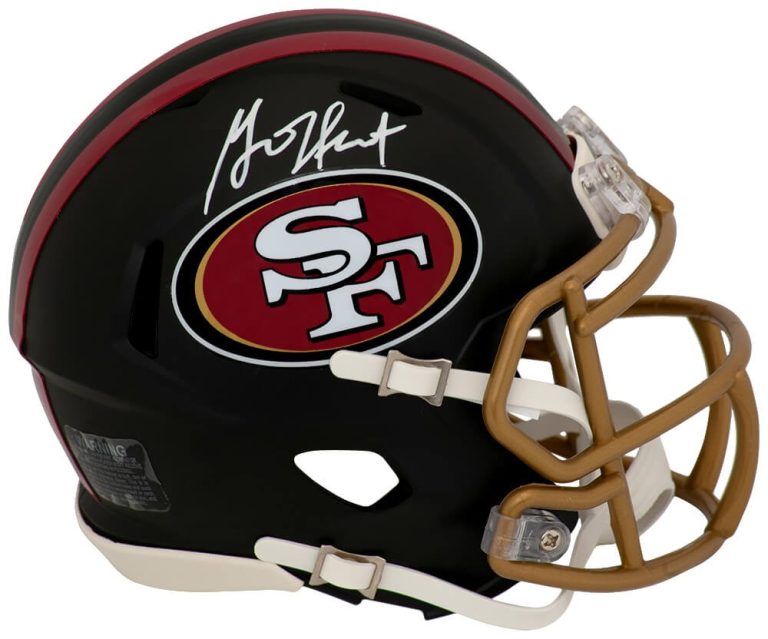 Garrison Hearst Signed 49ers Rivalries Black Riddell Speed Mini Helmet -(SS COA)