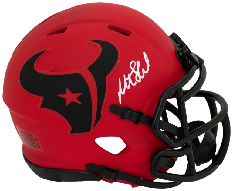 Matt Schaub Signed Houston Texans RAVE Riddell Speed Mini Helmet -(SCHWARTZ COA)