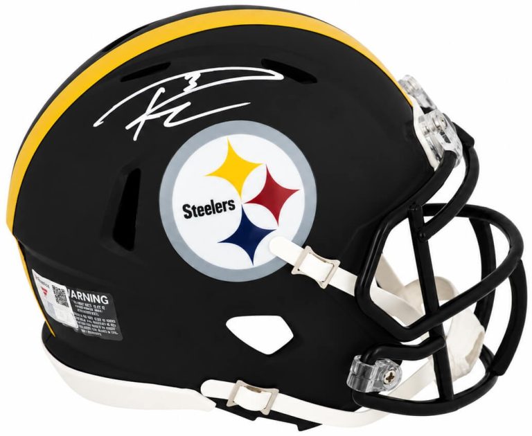 Russell Wilson Signed Pittsburgh Steelers Riddell Mini Helmet - (FANATICS COA)