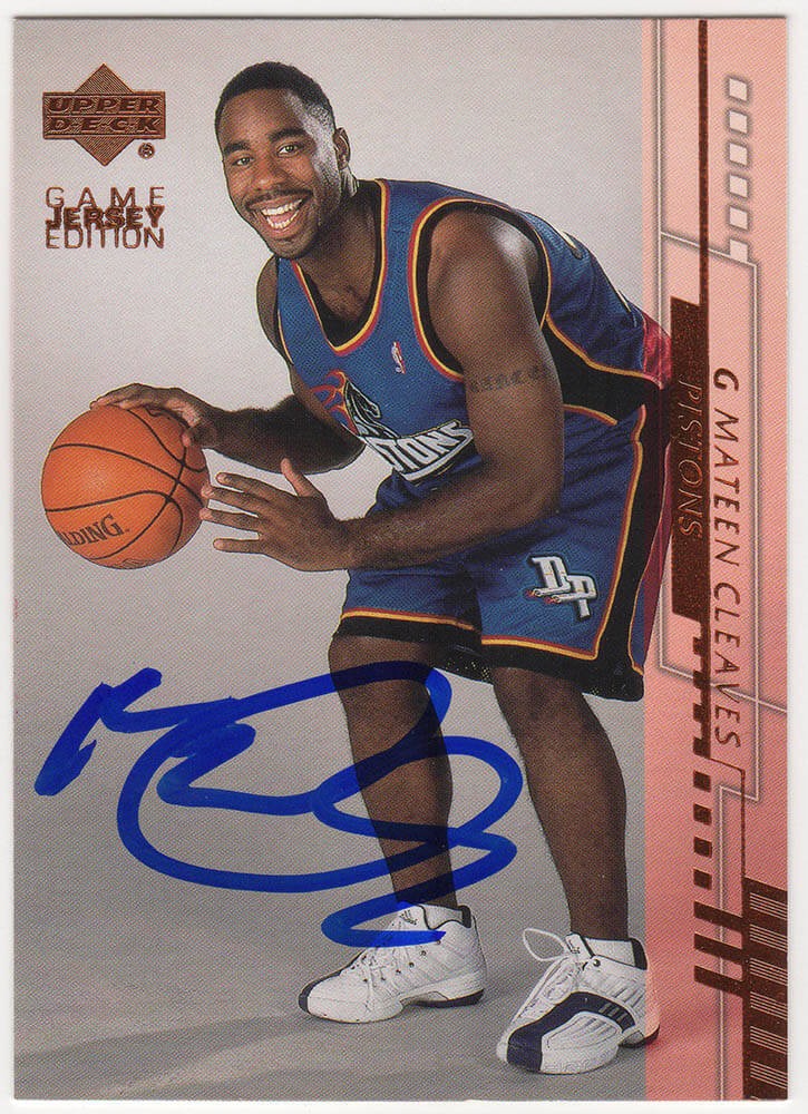 Mateen Cleaves Signed Pistons 2000-01 Upper Deck Rookie Card #281 - (SS COA)