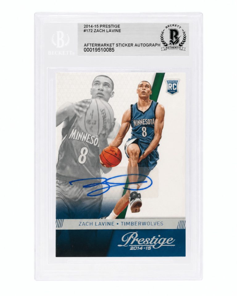 Zach Lavine Signed 2014 Panini Prestige Premium RC #172 (Beckett / Sticker Auto)