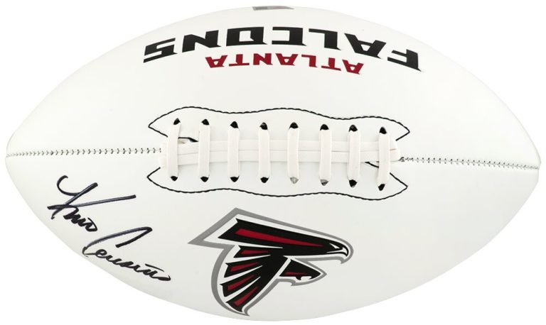 Kirk Cousins Signed Atlanta Falcons Franklin White Logo Football -(FANATICS COA)