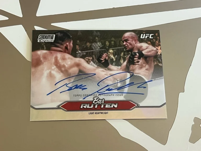 2025 Topps Stadium Club UFC - Bas Rutten Chrome Auto - On Card #CAS-BRN