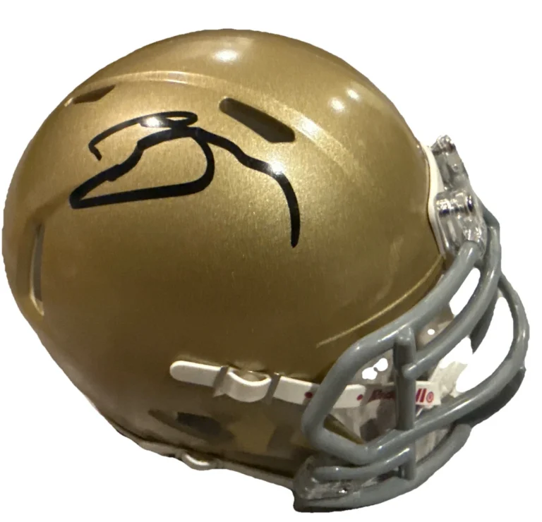 BRADY QUINN signed (NOTRE DAME FIGHTING IRISH) mini helmet BECKETT BU41411
