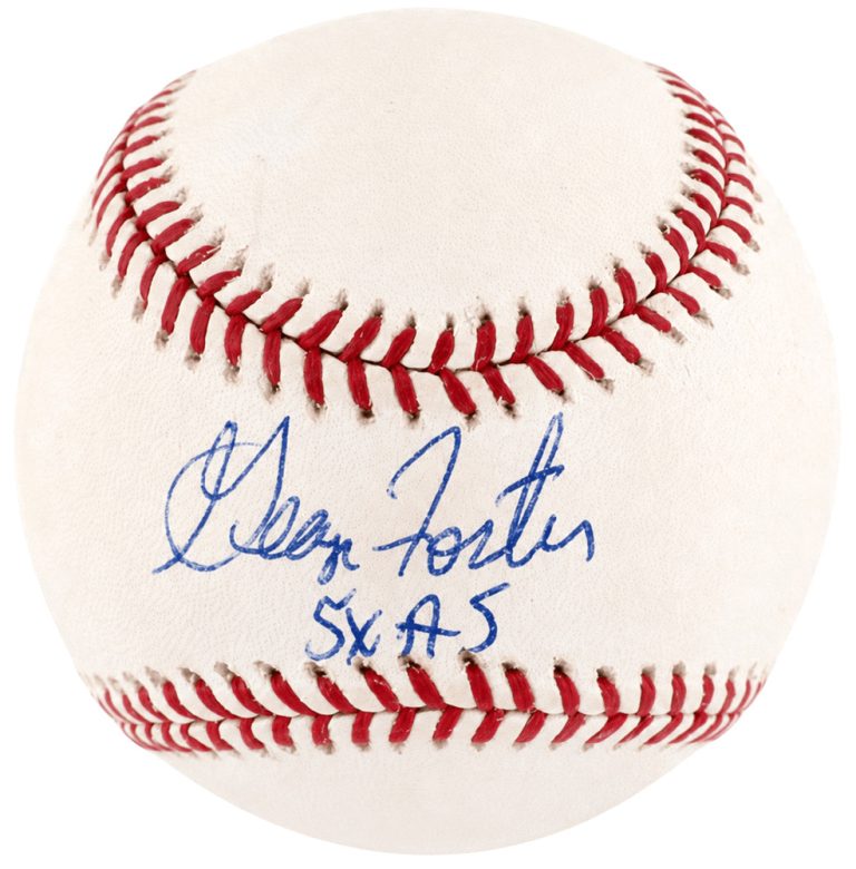 George Foster Signed Rawlings (Selig) MLB Baseball w/5x AS - (SCHWARTZ COA)