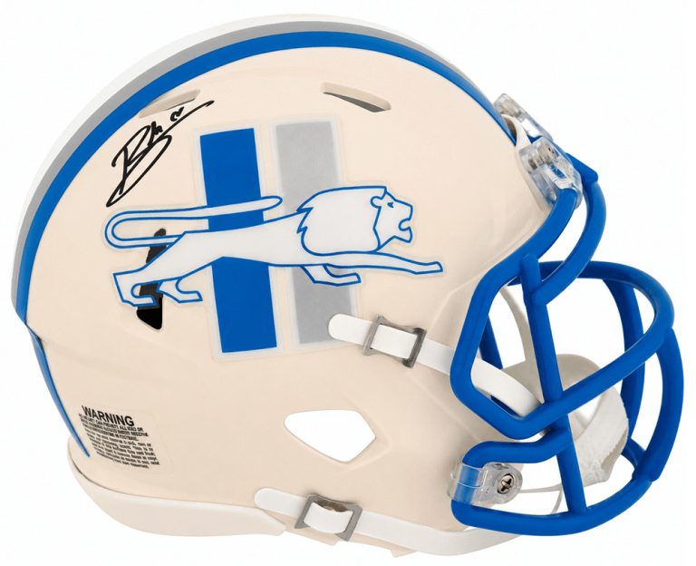 Blake Miller Signed Detroit Lions RETRO Riddell Speed Mini Helmet (SCHWARTZ COA)