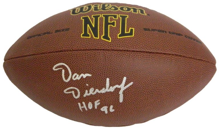 Dan Dierdorf Signed Wilson NFL Full Size Super Grip Football w/HOF 96