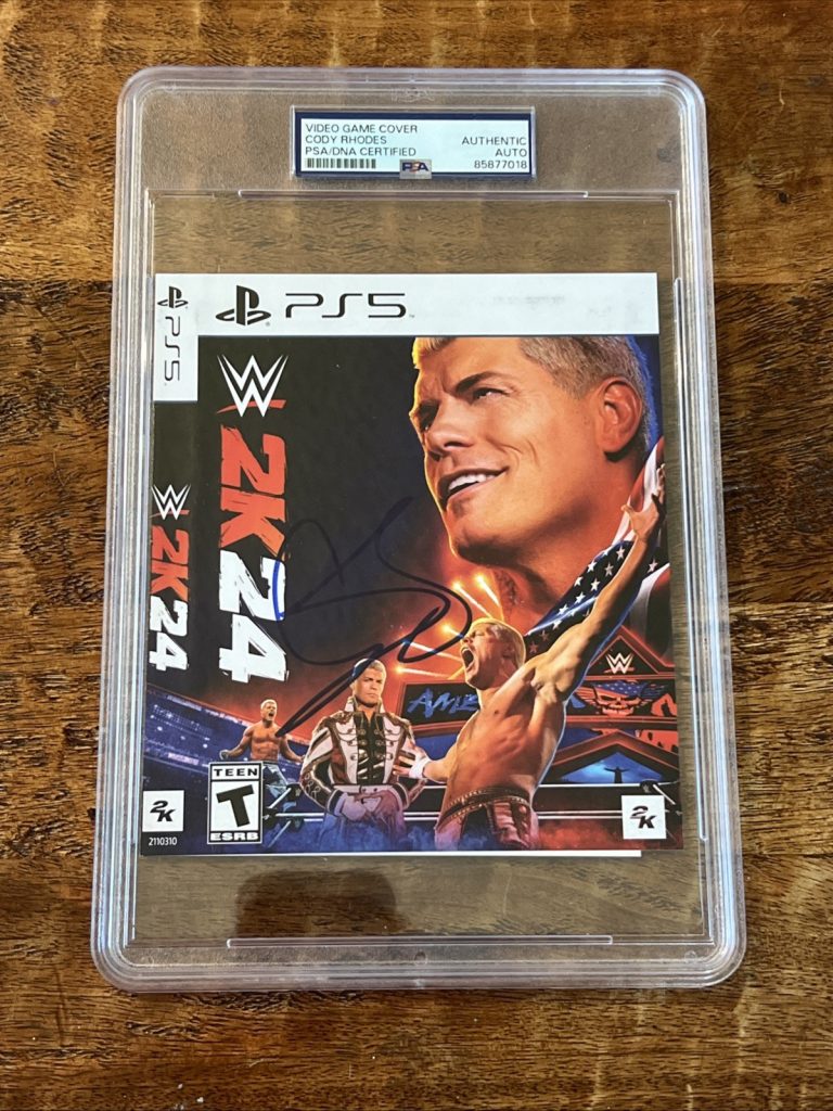Cody Rhodes Signed WWE 2K24 PlayStation 5 Video Game PSA/DNA Slab Autographed