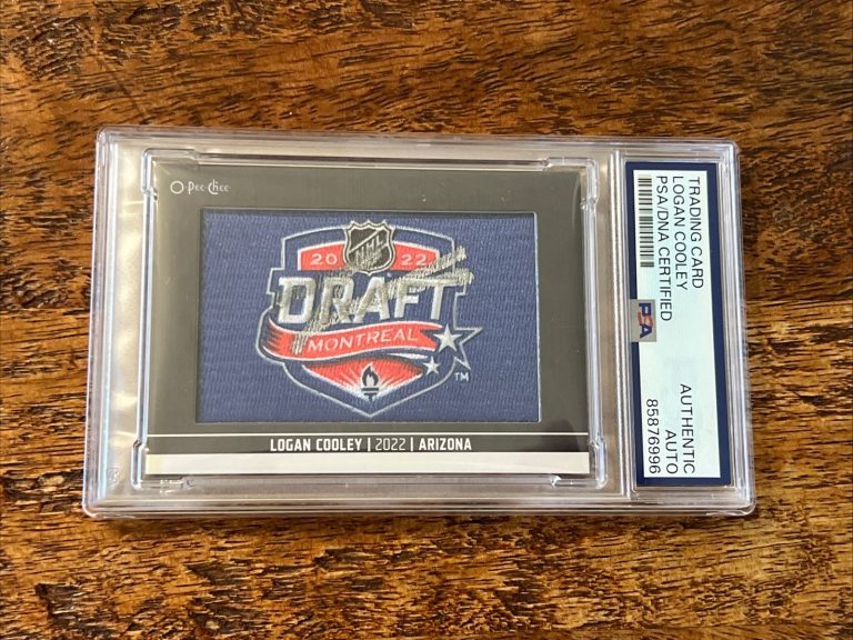 Logan Cooley IP Signed O Pee Chee Draft Patch RC Card PSA DNA Slab Mammoth Auto