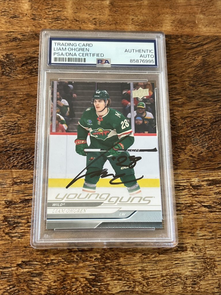 Liam Ohgren IP Signed UD Young Guns Card Psa Dna Coa Slab Wild Autographed