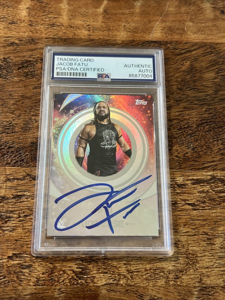 Jacob Fatu IP Signed Topps Universe Card Psa Dna Coa Slab Autographed WWE