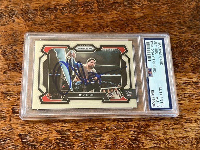 Jey Uso IP Signed Prizm Card Psa Dna Coa Slab Autographed WWE