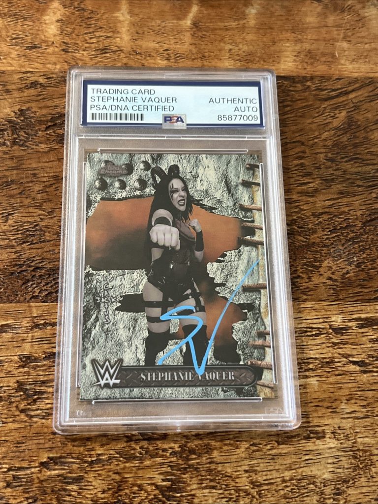 Stephanie Vaquer IP Signed Topps Cactus Jack Card Psa Dna Slab Autographed WWE