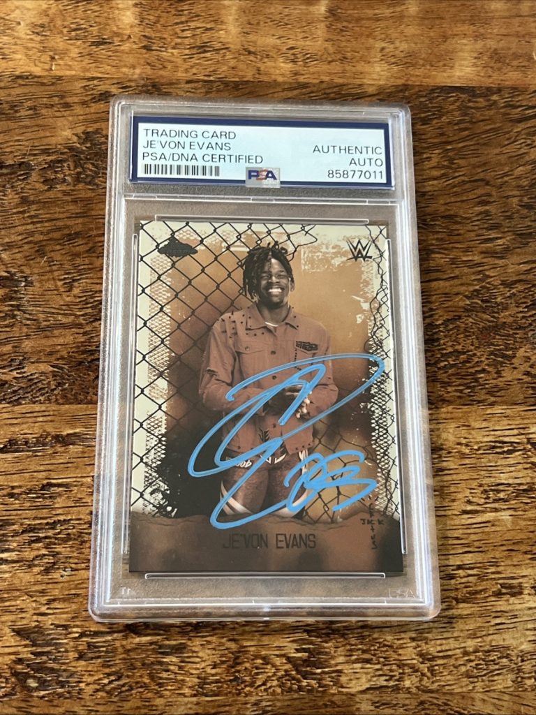 Je'Von Evans IP Signed Topps Cactus Jack Card Psa Dna Slab Autographed WWE