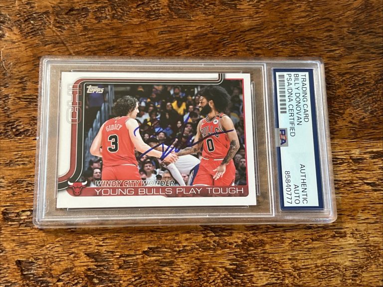 Billy Donovan IP Signed Topps Card Psa Dna Coa Slab Autographed Bulls