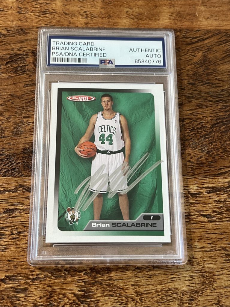 Brian Scalabrine IP Signed Topps Card Psa Dna Coa Slab Autographed Celtics
