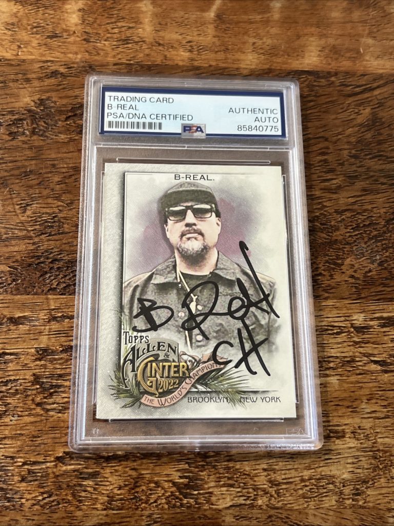 B-Real IP Signed Allen & Ginter Card Psa Dna Slab Autographed Cypress Hill