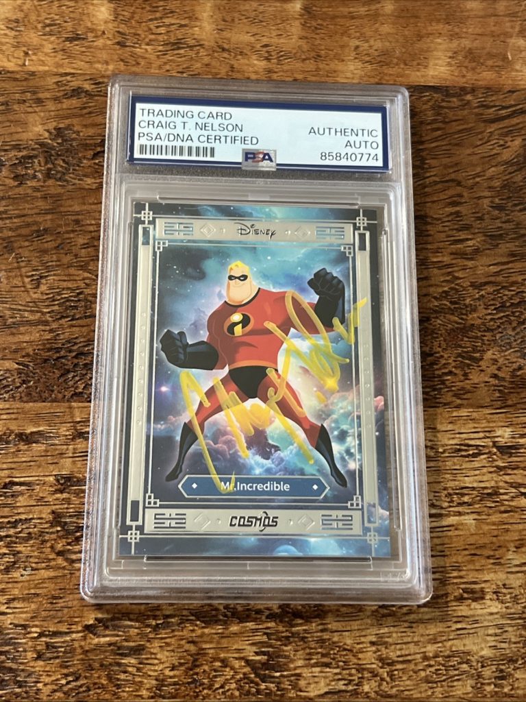 Craig T. Nelson IP Signed Disney Card PSA DNA Slab Autographed Mr Incredible