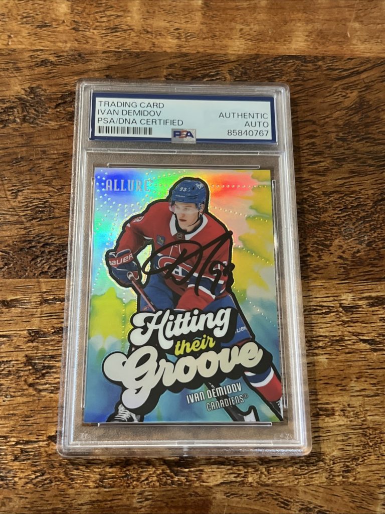 Ivan Demidov IP Signed UD Allure Rookie Card PSA DNA Slab Canadiens Autographed
