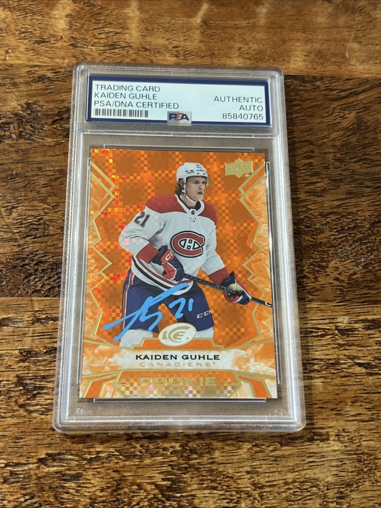 Kaiden Guhle IP Signed Upper Deck Ice RC Card PSA DNA Coa Slab Canadiens Auto