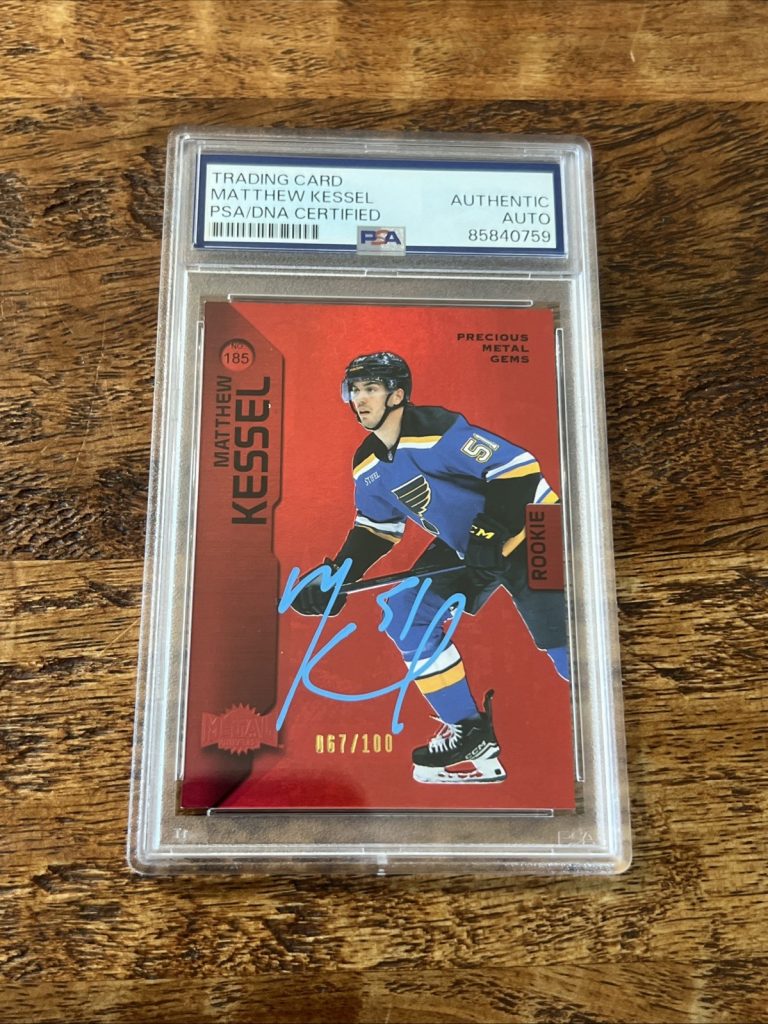 Matthew Kessel IP Signed Skybox PMG Red Card Psa Dna Coa Slab Blues Autographed