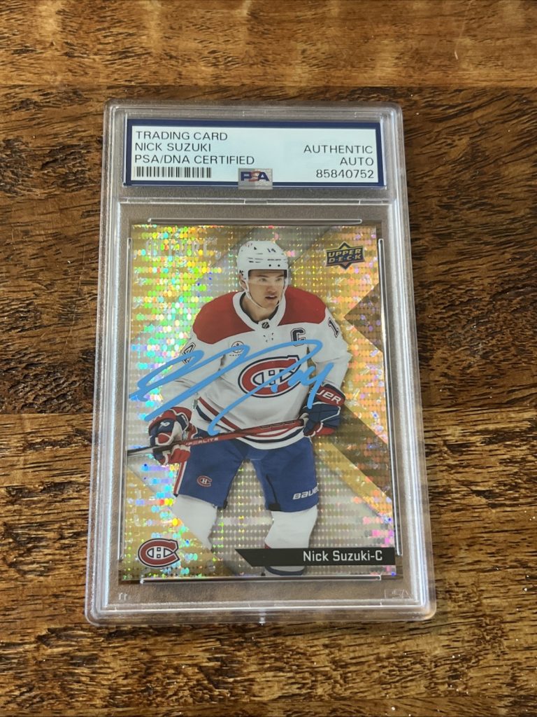 Nick Suzuki IP Signed UD Allure Card PSA DNA Coa Slab Canadiens Autographed