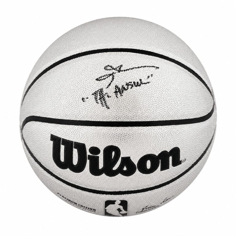 Allen Iverson Signed Wilson Platinum NBA Basketball w/The Answer -(SCHWARTZ COA)