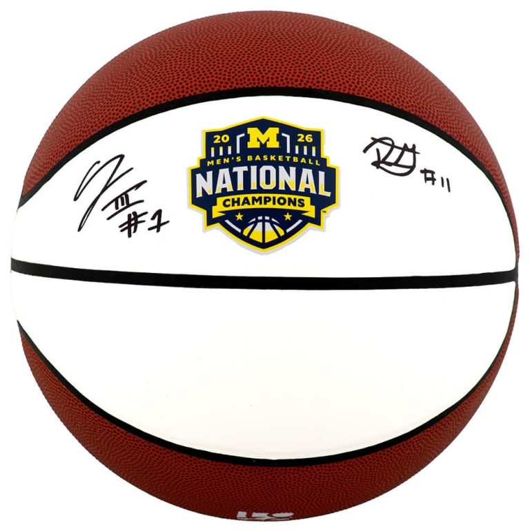 Trey McKenney, Roddy Gayle Jr. Signed Michigan 2026 Champs Basketball - (SS COA)