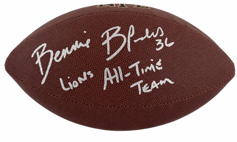 Bennie Blades Signed Wilson Super Grip F/S NFL Football w/All-Time Team (SS COA)