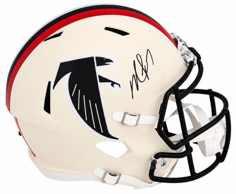 Michael Vick Signed Falcons RETRO Riddell Full Size Speed Replica Helmet -SS COA